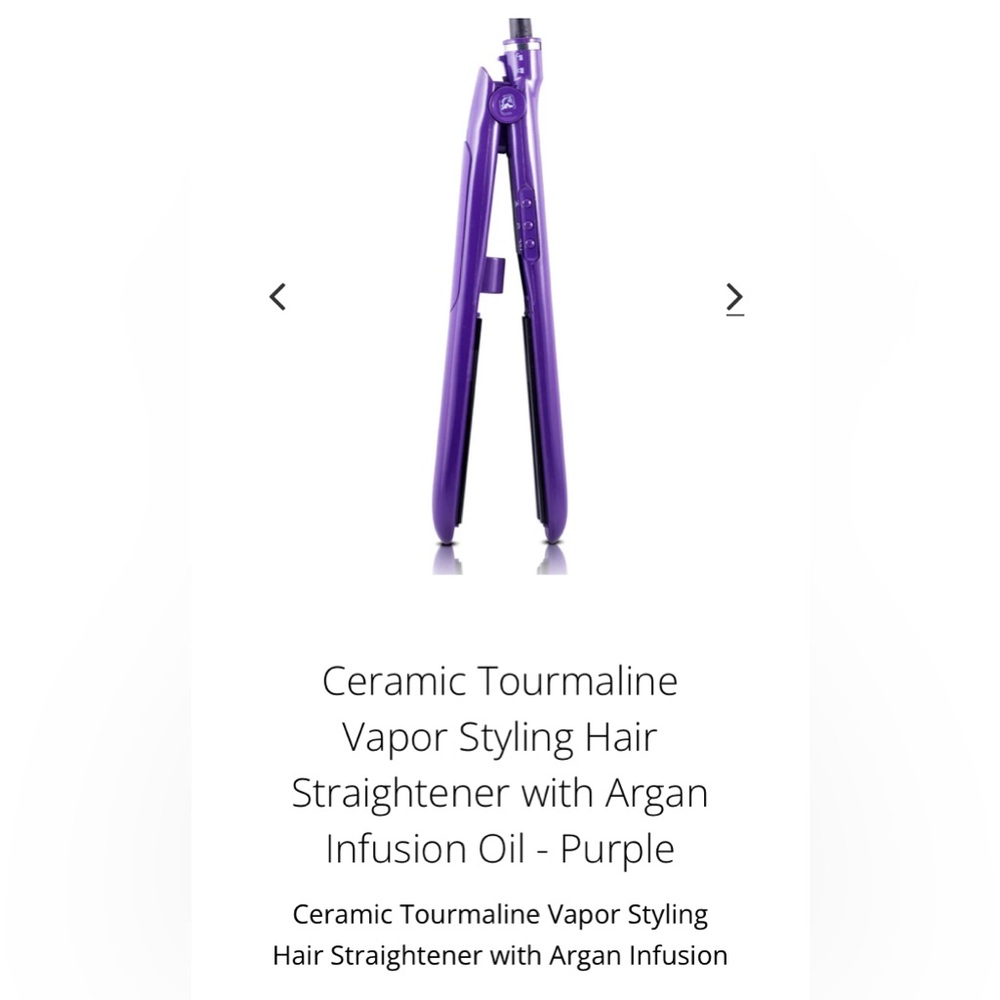 ROYALE PRO HAIR STRAIGHTENER VAPOR STYLING IRON W/ ARGAN OIL INFUSED BNIB PINK